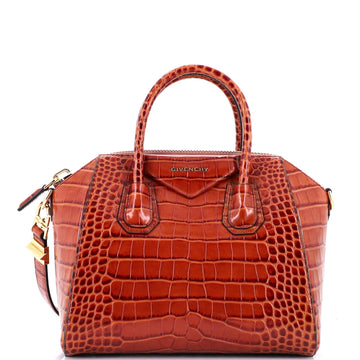 Givenchy Antigona Bag Crocodile Embossed Leather Small
