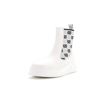 Gucci Women's Chunky B Chelsea Boots Leather with GG Elastic