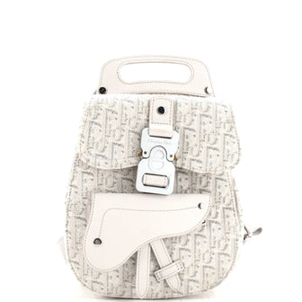 Christian Dior Saddle Backpack Oblique Canvas Mini