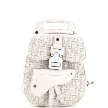 Christian Dior Saddle Backpack Oblique Canvas Mini