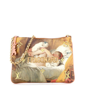 Louis Vuitton Pochette Clutch Limited Edition Jeff Koons Fragonard Print Canvas
