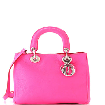 Christian Dior Diorissimo Tote Pebbled Leather Mini