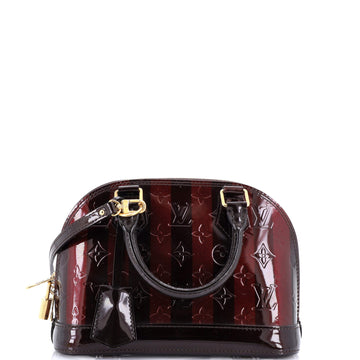 Louis Vuitton Alma Handbag Limited Edition Monogram Vernis Rayures BB