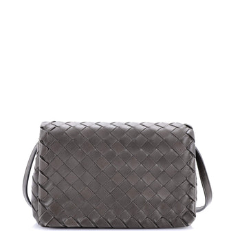 Bottega Veneta Convertible Flap Shoulder Bag Intrecciato Nappa Small