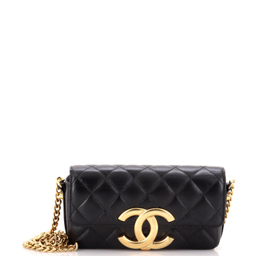 Chanel Giant CC Flap Baguette Bag Quilted Lambskin
