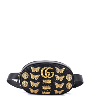 Gucci GG Marmont Belt Bag Embellished Matelasse Leather