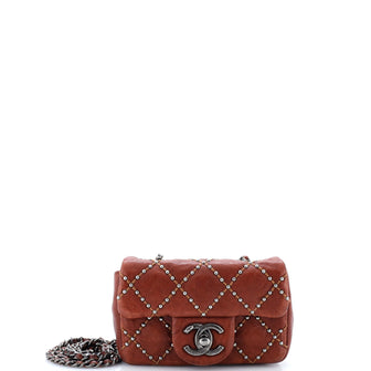 Chanel Paris-Dallas Metal Beauty Flap Bag Studded Quilted Distressed Calfskin Extra Mini