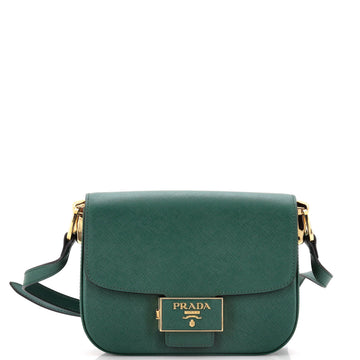 Prada Embleme Flap Bag Saffiano Leather Small