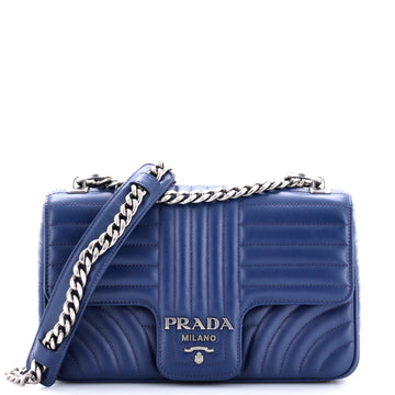 Prada Chain Flap Shoulder Bag Diagramme Quilted Leather Medium