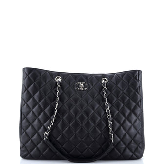 Chanel Classic CC Shopping Tote Quilted Calfskin Large