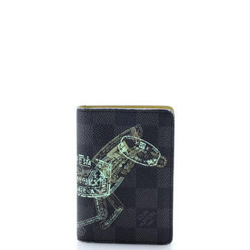 Louis Vuitton Pocket Organizer Limited Edition Stamps Damier Graphite