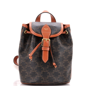 Celine Folco Backpack Triomphe Coated Canvas Mini