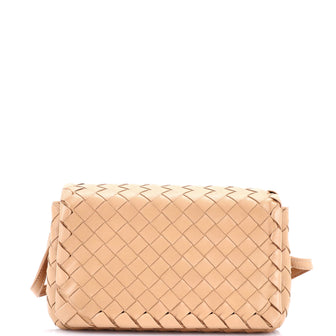 Bottega Veneta Convertible Flap Shoulder Bag Intrecciato Nappa Small