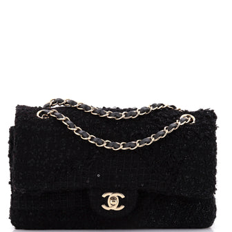 Chanel Classic Double Flap Bag Patchwork Tweed Medium