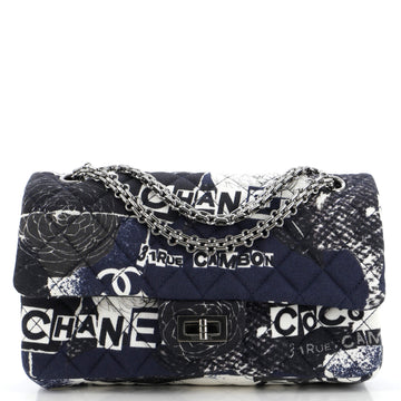 Chanel Reissue 2.55 Flap Bag Quilted Printed Jersey 225