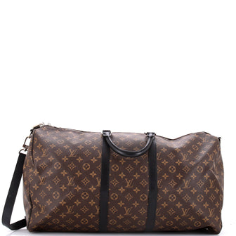 Louis Vuitton Keepall Bandouliere Bag Macassar Monogram Canvas 55