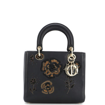 Christian Dior Lady Dior Bag Embellished Leather Medium