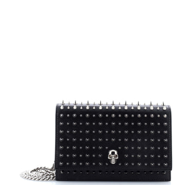 Alexander McQueen Skull Chain Crossbody Bag Studded Leather Mini