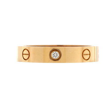 Cartier Love Wedding Band 1 Diamond Ring 18K Yellow Gold with Diamond