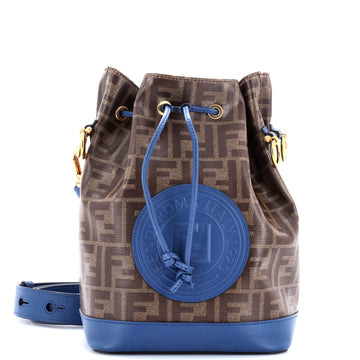 Fendi Mon Tresor Bucket Bag Zucca Coated Canvas Small