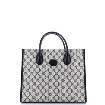 Gucci Interlocking G Tote GG Coated Canvas and Leather Small