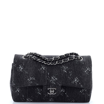 Chanel Classic Double Flap Bag Printed Denim Medium