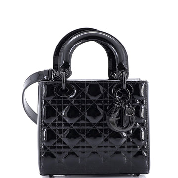 Christian Dior Lady Dior Bag Cannage Quilt Patent Small