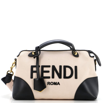Fendi Logo By The Way Satchel Canvas and Leather Medium