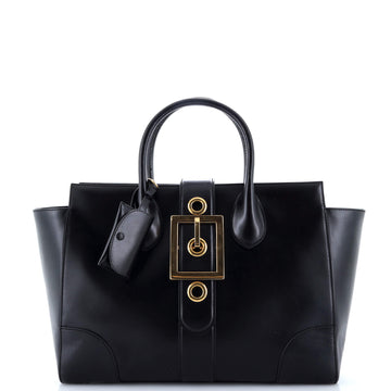 Gucci Lady Buckle Top Handle Bag Leather Medium