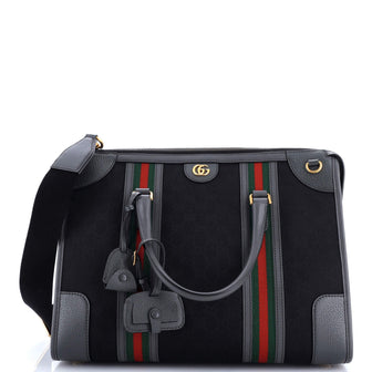 Bauletto Top Handle Bag GG Canvas and Leather Medium