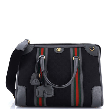 Bauletto Top Handle Bag GG Canvas and Leather Medium