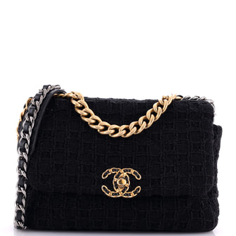 Chanel 19 Flap Bag Quilted Tweed Medium
