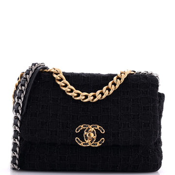 Chanel 19 Flap Bag Quilted Tweed Medium