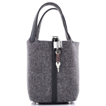 Hermes Picotin Lock Bag Felt with Leather PM