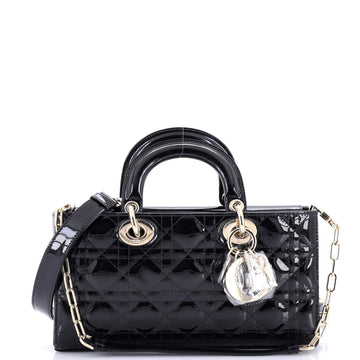 Christian Dior Lady D-Joy Bag Cannage Quilt Patent Medium