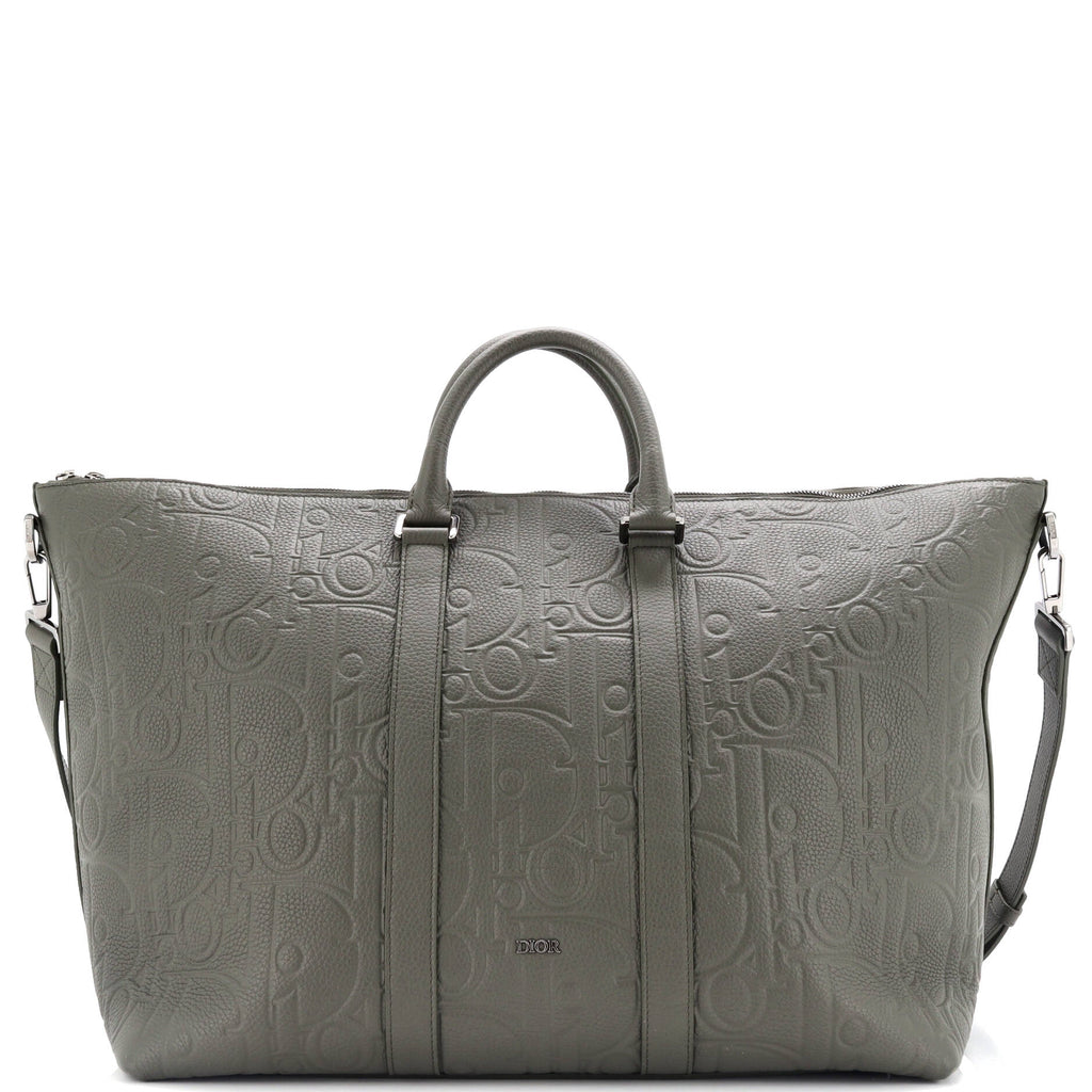 ディオール/クリスチャンディオール I 40 - Christian Dior Weekender Convertible Tote Maxi Oblique Embossed