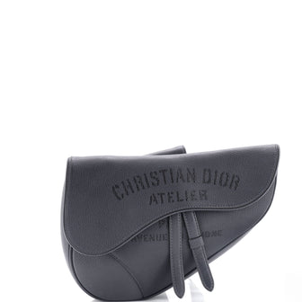 Christian Dior Saddle Crossbody Bag Atelier Signature Printed Leather