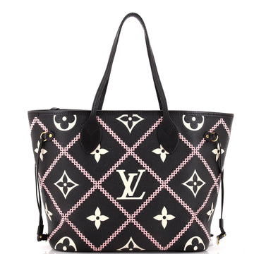 Louis Vuitton Neverfull NM Tote Monogram Empreinte Giant Broderies MM