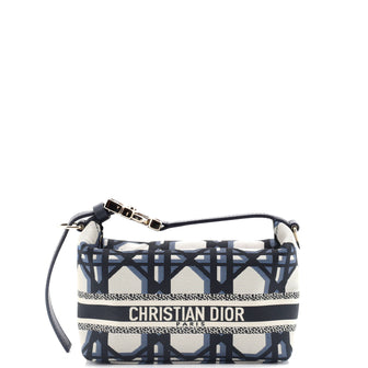 Christian Dior DiorTravel Nomad Pouch Macrocannage Canvas Small