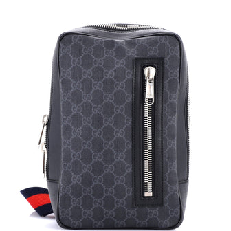 Gucci Soft Zip Sling Bag GG Coated Canvas Small