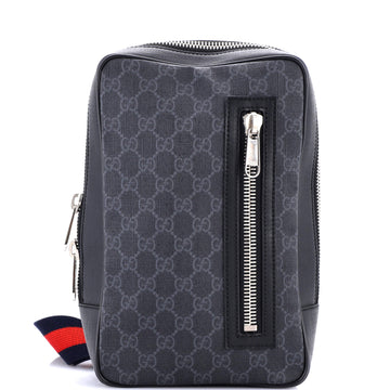 Gucci Soft Zip Sling Bag GG Coated Canvas Small