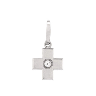 Cartier Cross Charm Pendant Pendant & Charms 18K White Gold and Diamond