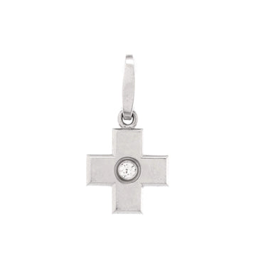 Cartier Cross Charm Pendant Pendant & Charms 18K White Gold and Diamond