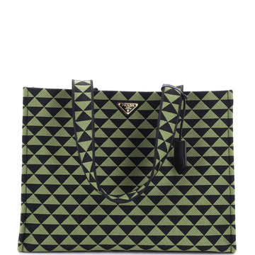Prada Symbole Shopper Tote Jacquard Horizontal