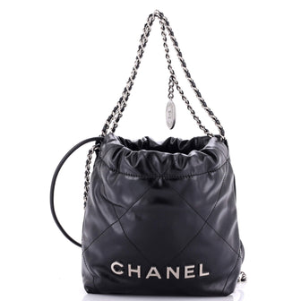Chanel 22 Chain Hobo Quilted Calfskin Mini
