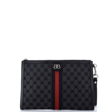 Balenciaga x Gucci The Hacker Project Web Wristlet Clutch BB Canvas