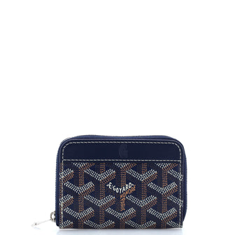 Goyard Matignon Zip Wallet Coated Canvas with Leather Mini