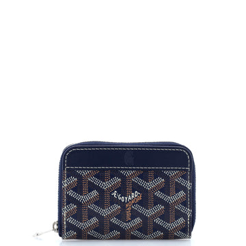 Goyard Matignon Zip Wallet Coated Canvas with Leather Mini