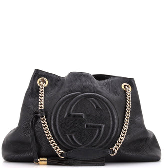 Gucci Soho Chain Strap Shoulder Bag Leather Large