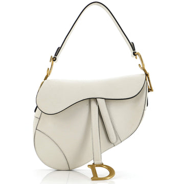 Christian Dior Saddle Handbag Leather Medium